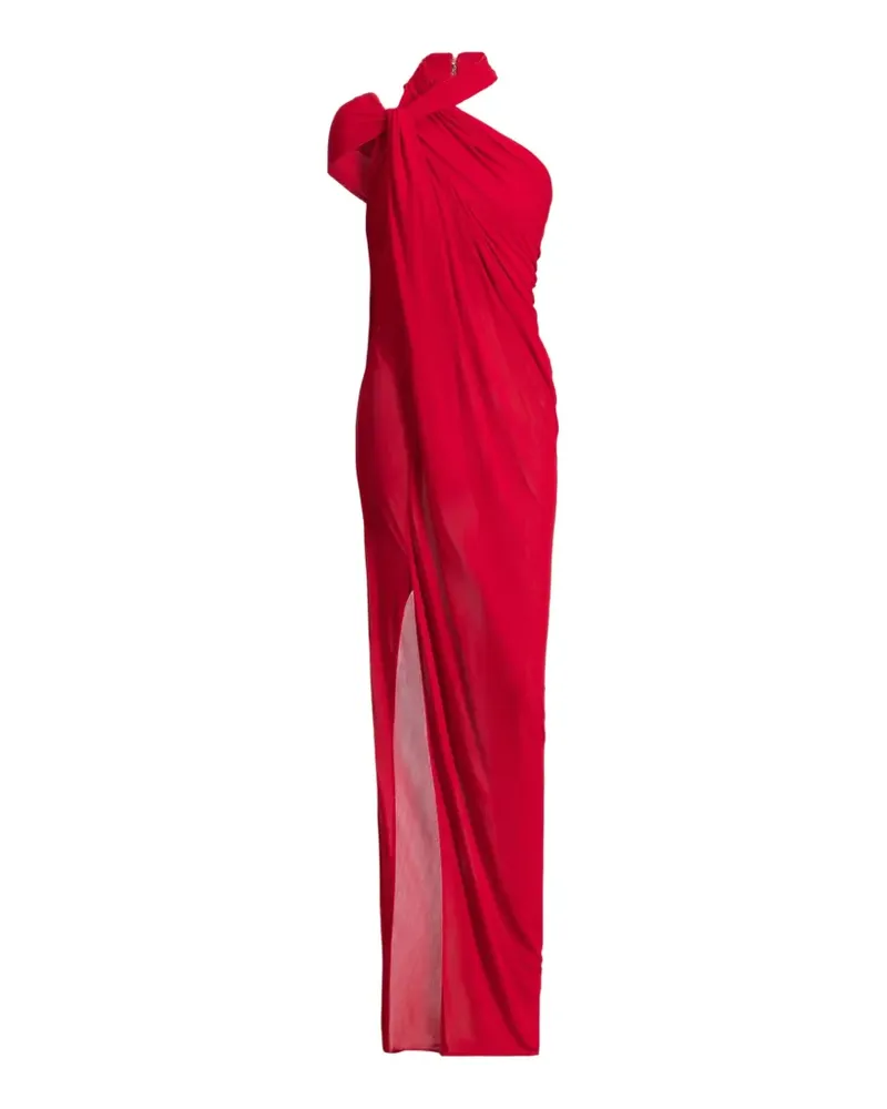 Balmain Langes drapiertes Jerseykleid - Rot Rot