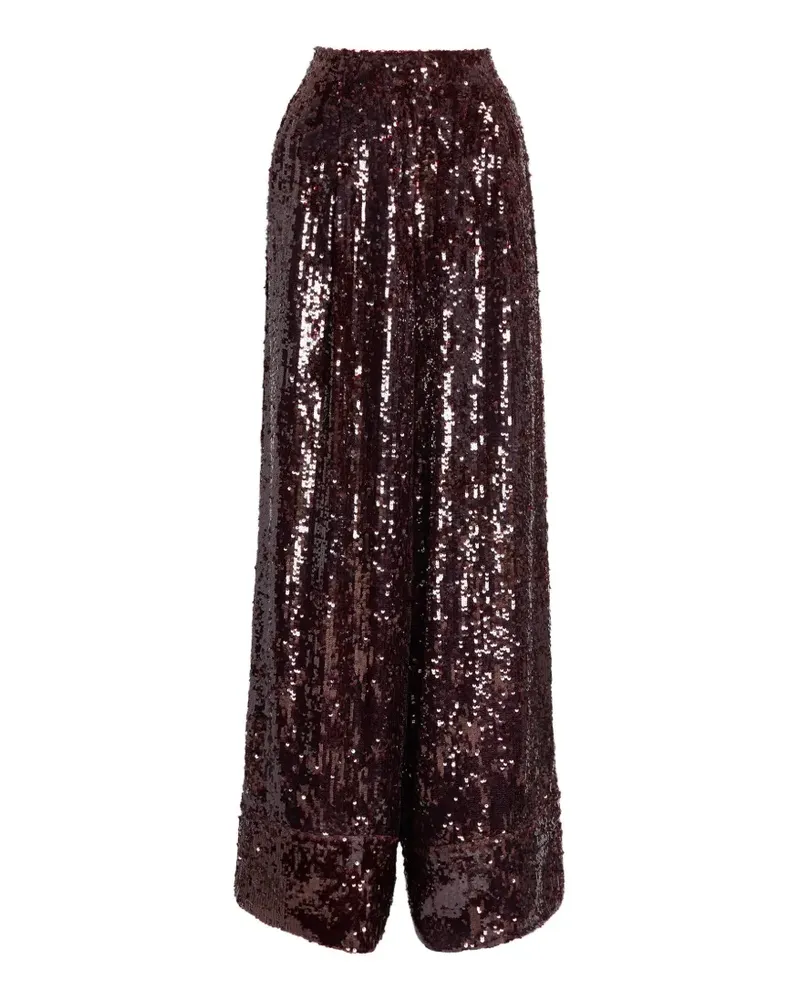 Erdem sequin-embellished wide-leg trousers - Rot Rot
