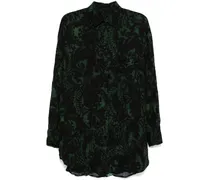 Hemd in Knitteroptik - Schwarz