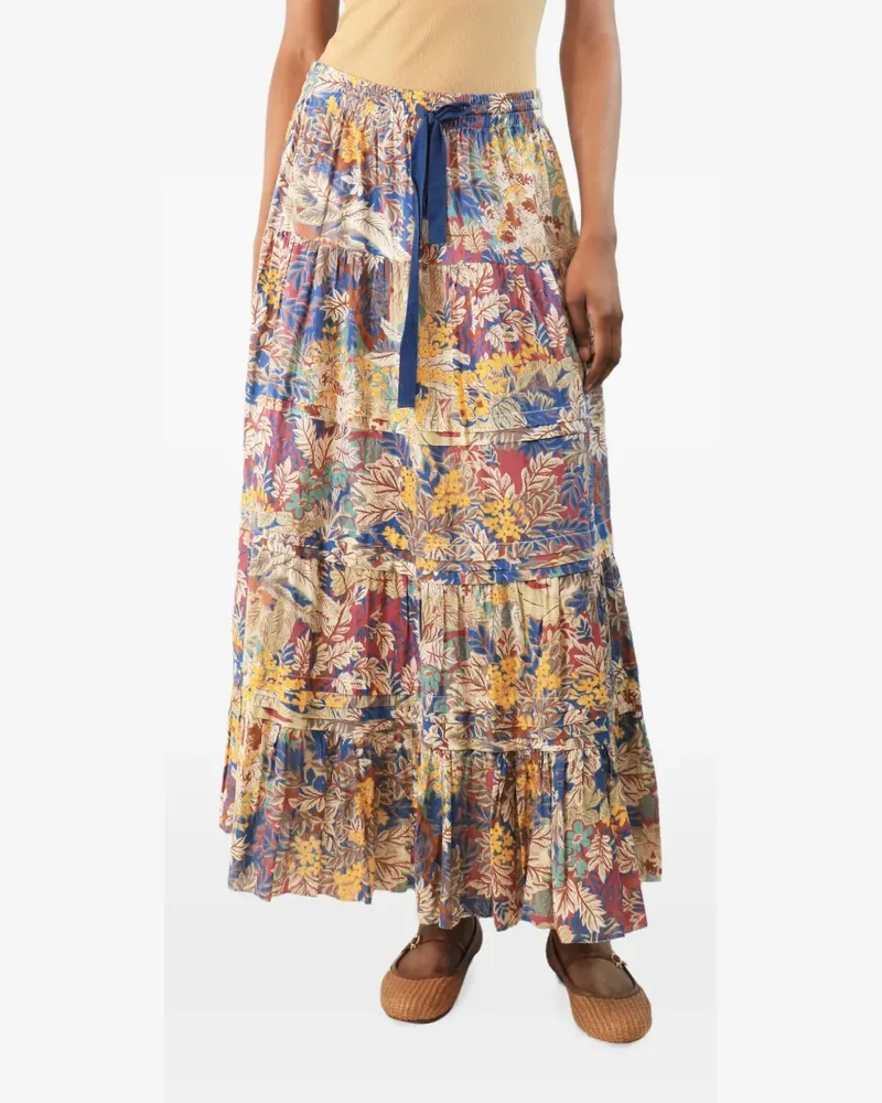 The Great floral-print maxi skirt - Nude Nude