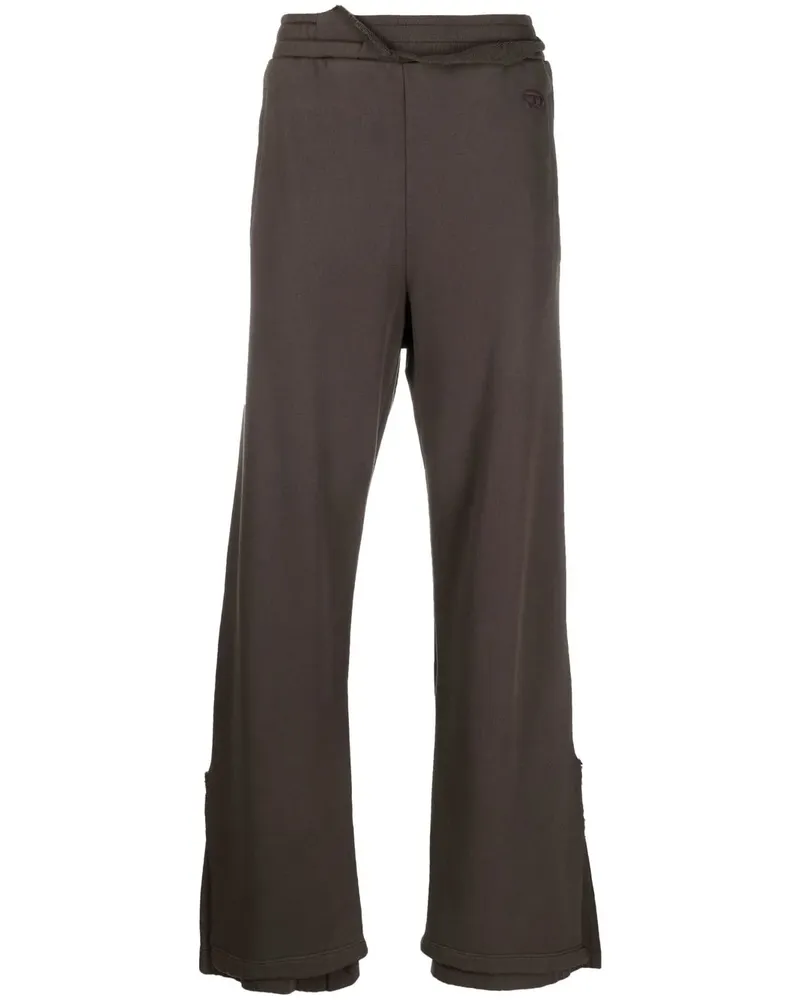 Diesel Weite P-Toppal Jogginghose mit Logo-Stickerei - Braun Braun