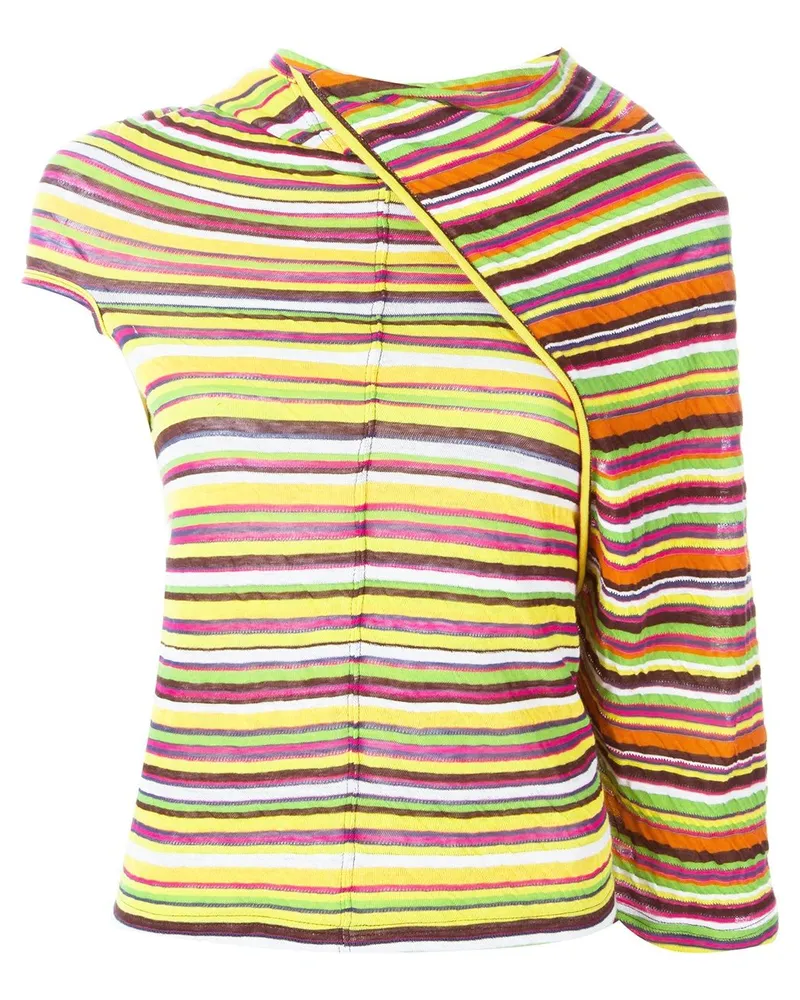 Junya Watanabe Oberteil mit Querstreifen - Mehrfarbig Mehrfarbig