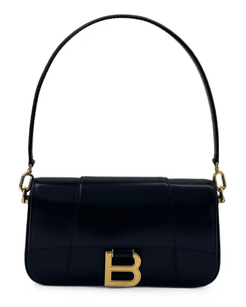 Balenciaga Hourglass logo-plaque shoulder bag - Schwarz Schwarz