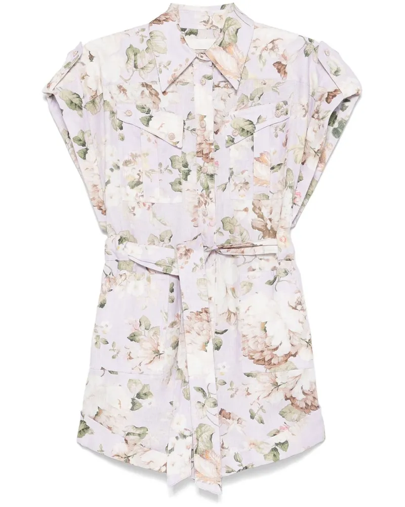Zimmermann Acacia Playsuit - Violett Violett