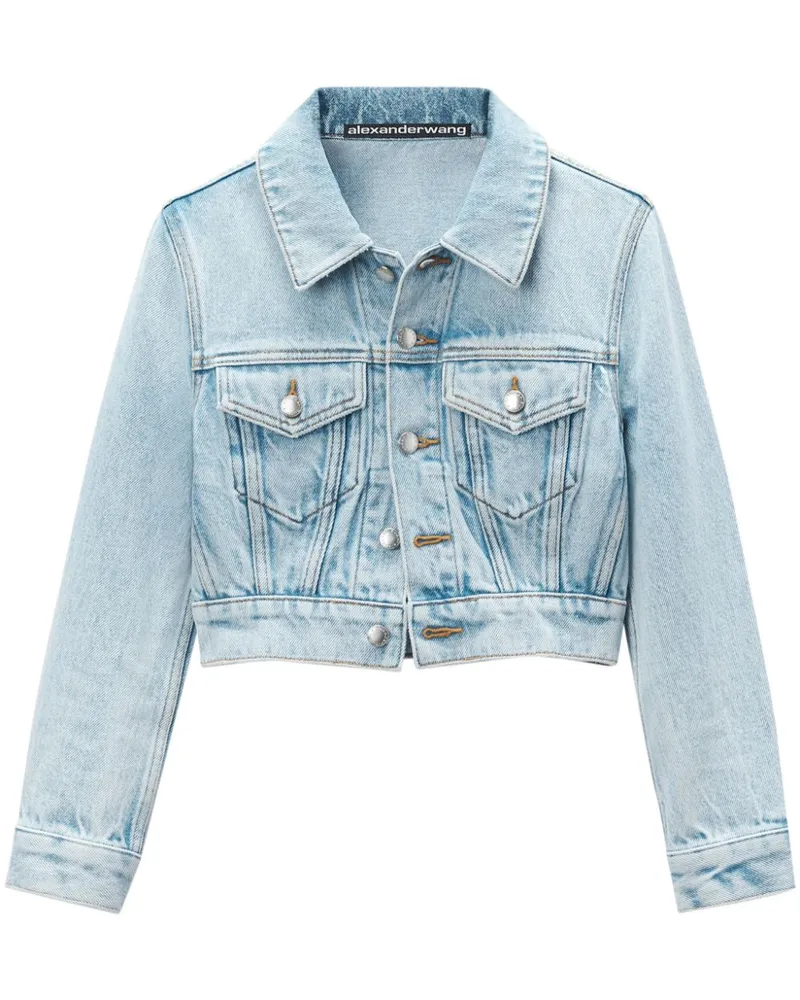 Alexander Wang Gekürzte Jeansjacke - Blau Blau