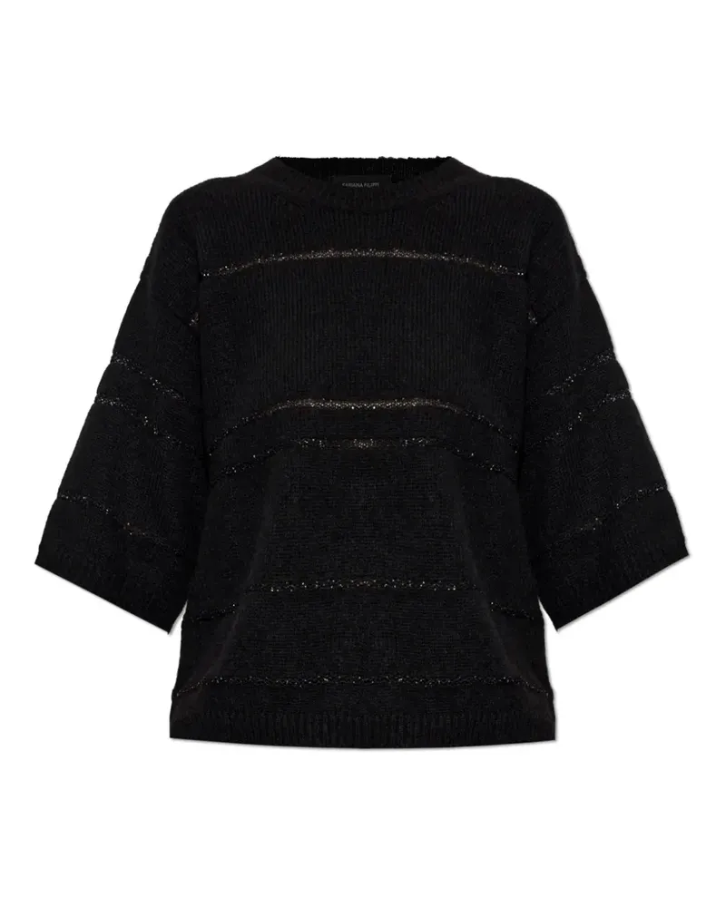 Fabiana Filippi Pullover mit Pailletten - Schwarz Schwarz