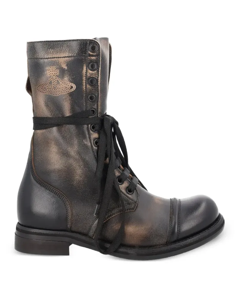 Vivienne Westwood Parachute Orb Schnürstiefel - Schwarz Schwarz