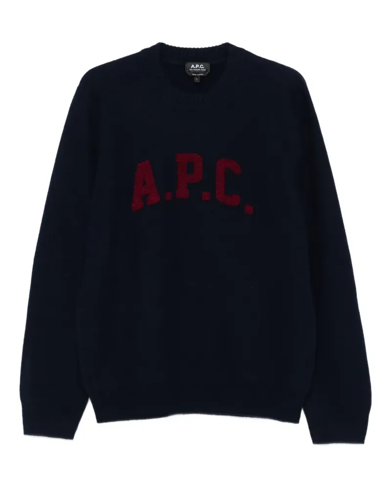 A.P.C. Pullover mit rundem Ausschnitt - Blau Blau