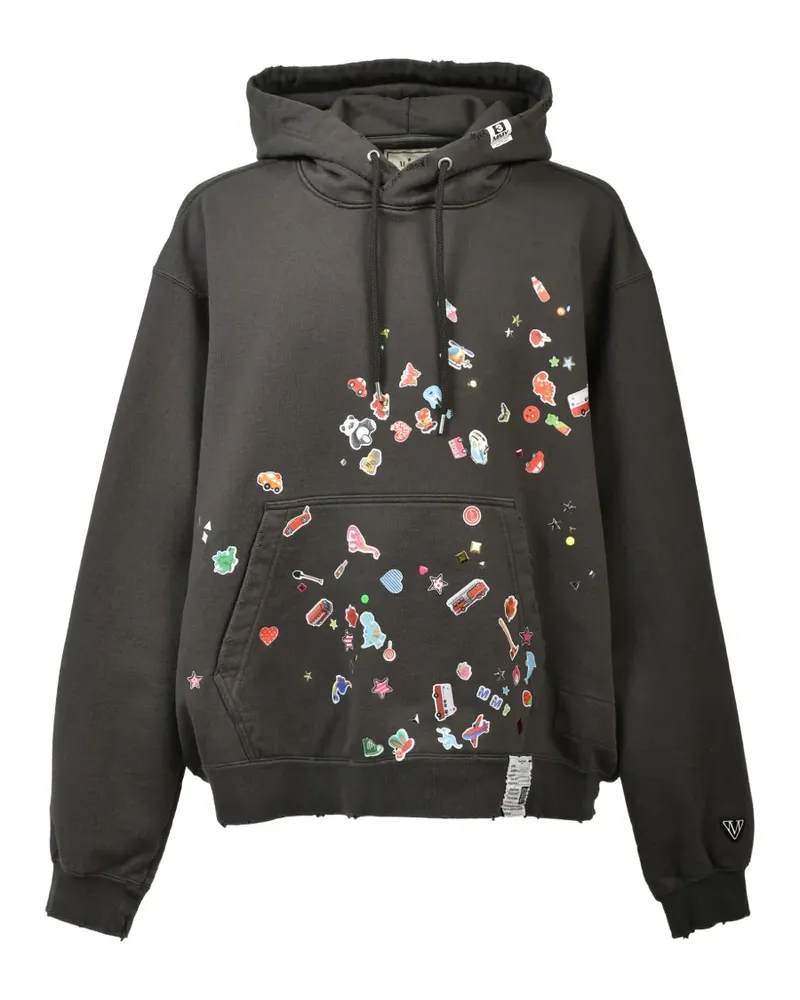MIHARAYASUHIRO Stickers hoodie - Schwarz Schwarz