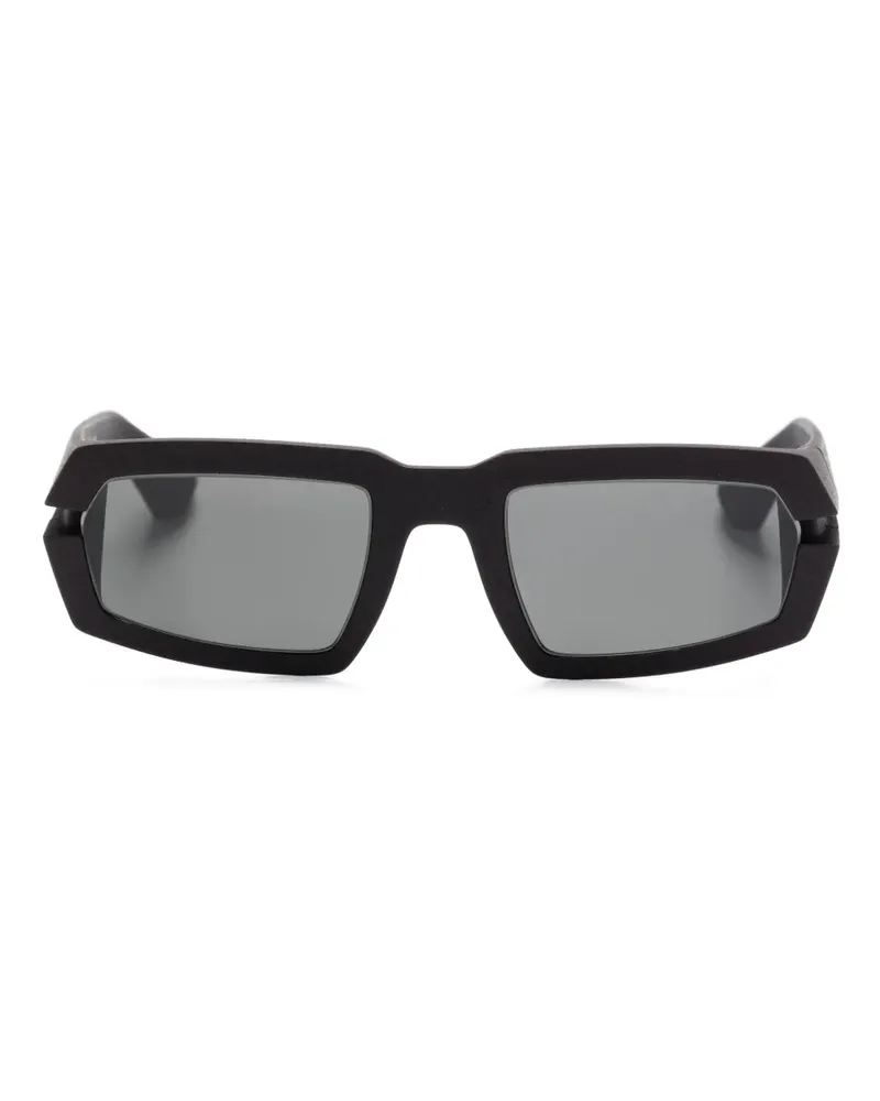 Mykita Sonnenbrille mit eckigem Gestell - Schwarz Schwarz