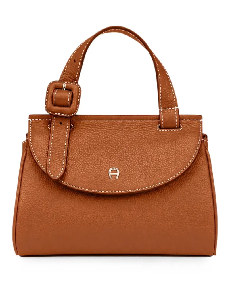 Aigner mini Miranda buckle-detail tote bag - Braun Braun