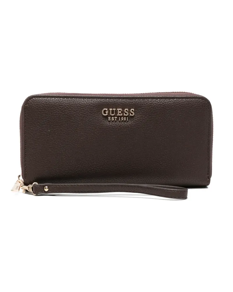Guess Portemonnaie mit Logo-Schild - Braun Braun