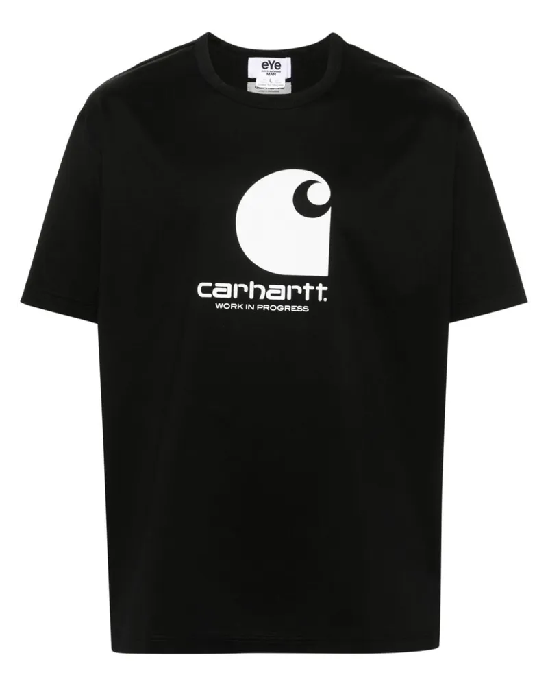 Junya Watanabe x Carhartt T-Shirt mit Logo-Print Schwarz