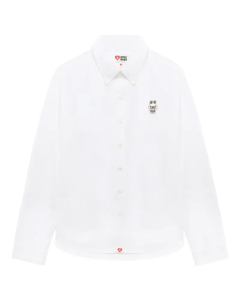 BAPE Hemd mit Stickerei - Weiß Weiß