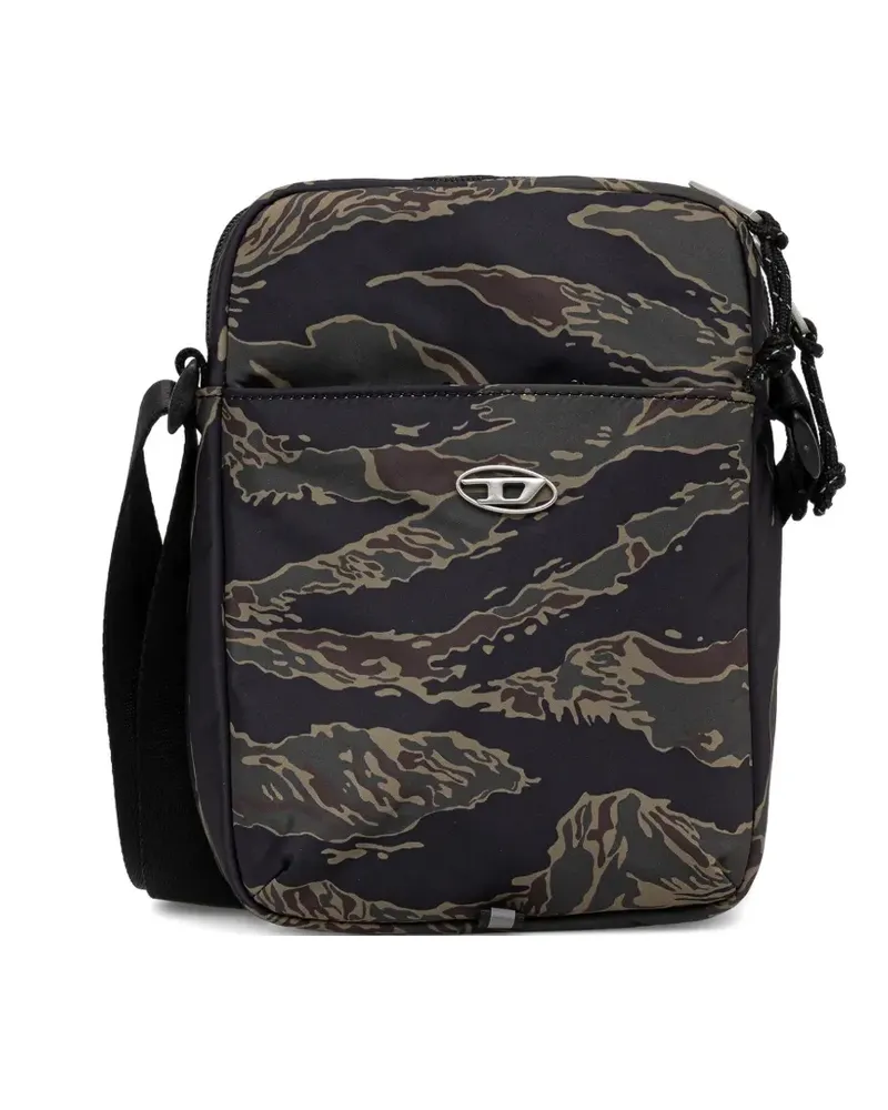 Diesel Tasche mit Metall-Logo - Schwarz Schwarz