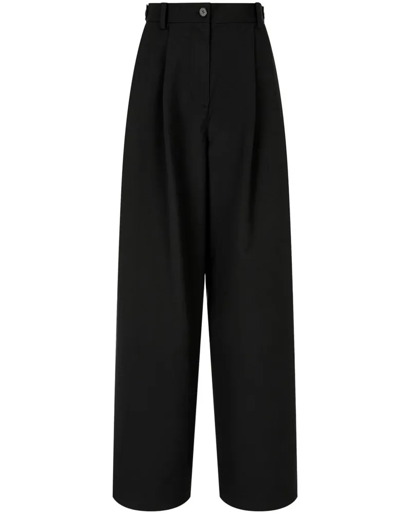 STUDIO TOMBOY Hose mit zwei Falten - Schwarz Schwarz