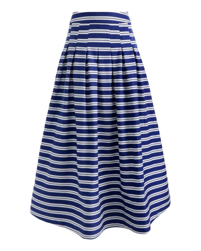 Alice + Olivia drop waist striped mid skirt - Blau Blau