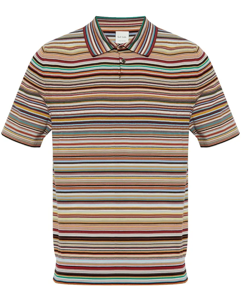 Paul Smith Gestreiftes Poloshirt - Braun Braun