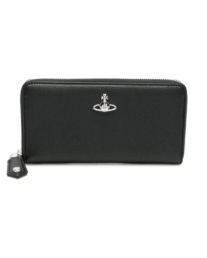 Vivienne Westwood Portemonnaie mit Orb-Schild - Schwarz Schwarz
