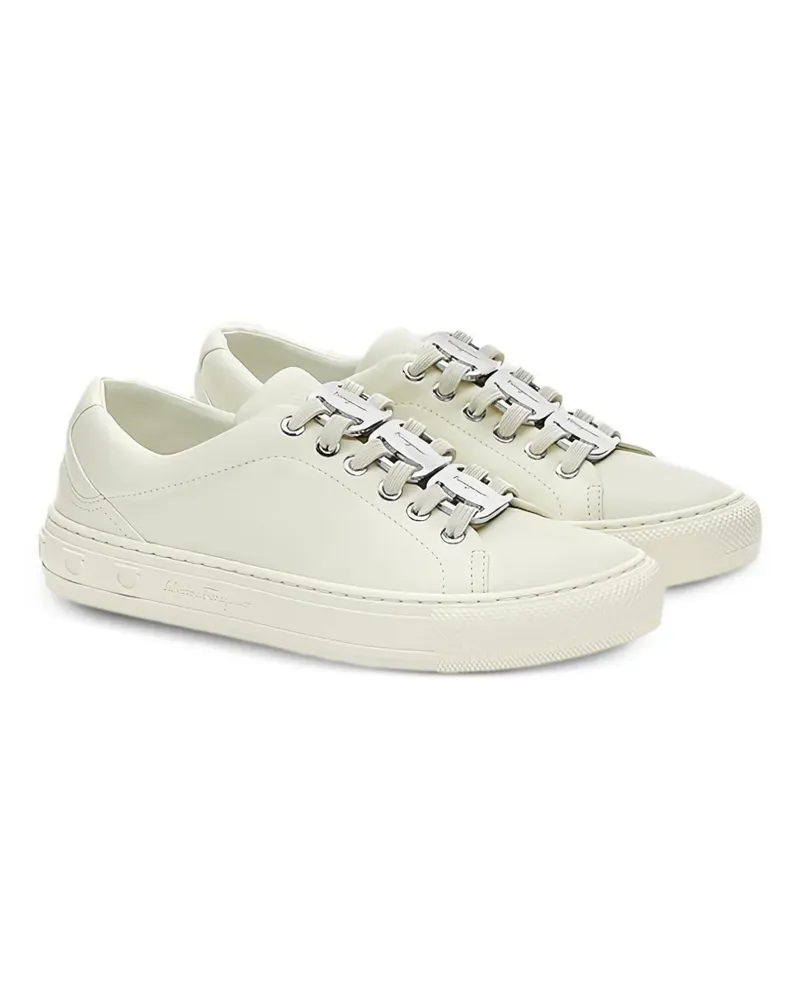 Ferragamo leather sneakers - Nude Nude