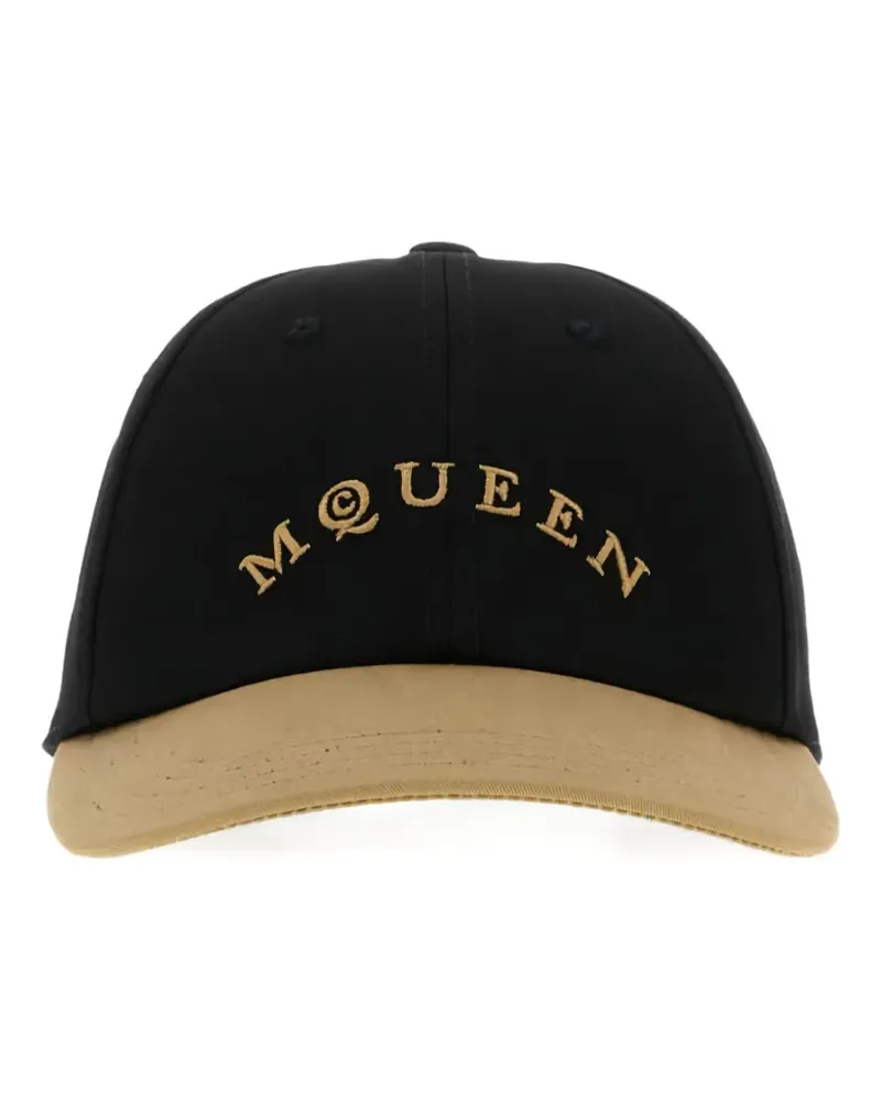 Alexander McQueen two-tone cotton baseball cap - Schwarz Schwarz