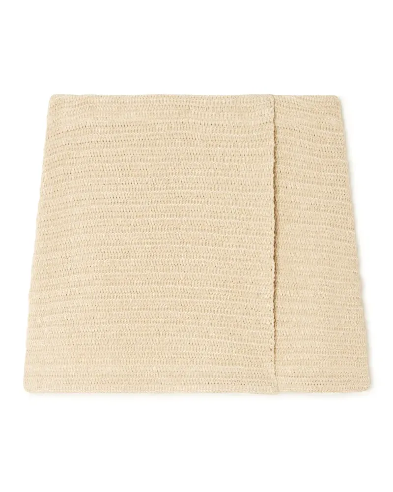 Alanui Minirock in Wickeloptik - Nude Nude