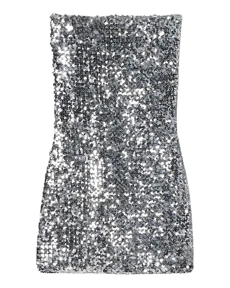 Gucci Minikleid mit Pailletten - Silber Silber