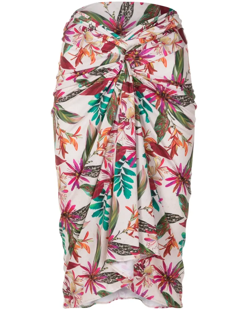 Lygia & Nanny Wickelrock mit botanischem Print - Mehrfarbig Mehrfarbig