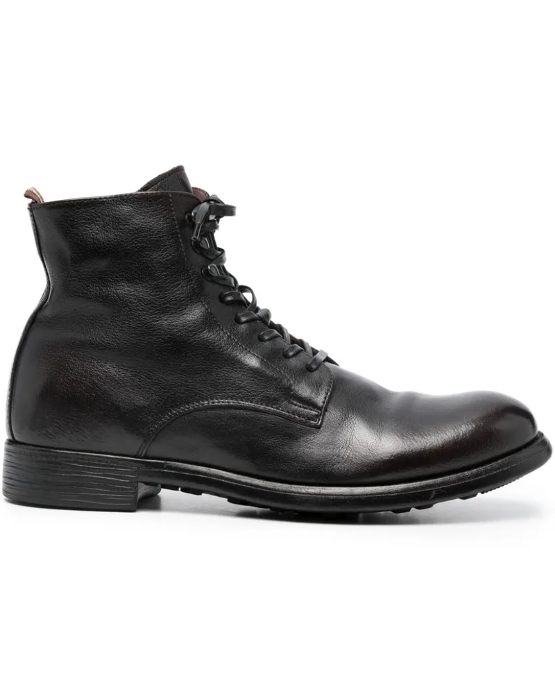 Officine Creative Italia Knöchelhohe Schnürstiefel - Schwarz Schwarz