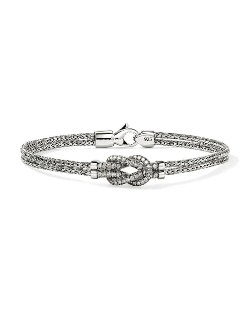 John Hardy Love Knot Armband aus Sterlingsilber mit Diamanten Silber