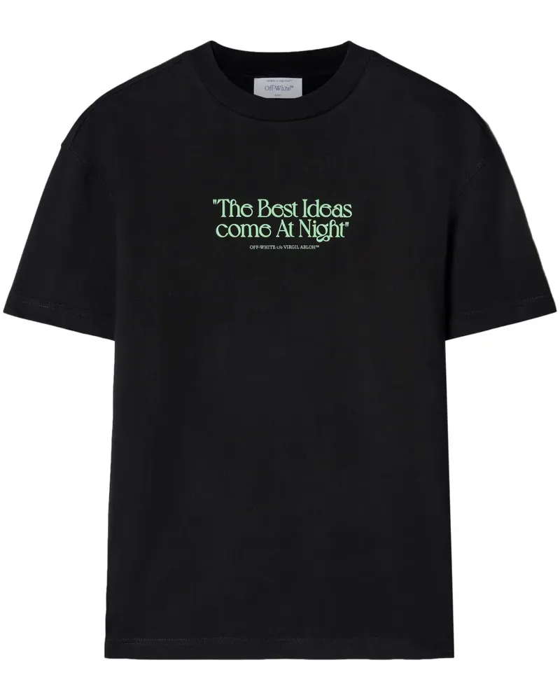 OFF-WHITE T-Shirt mit Slogan-Print - Schwarz Schwarz