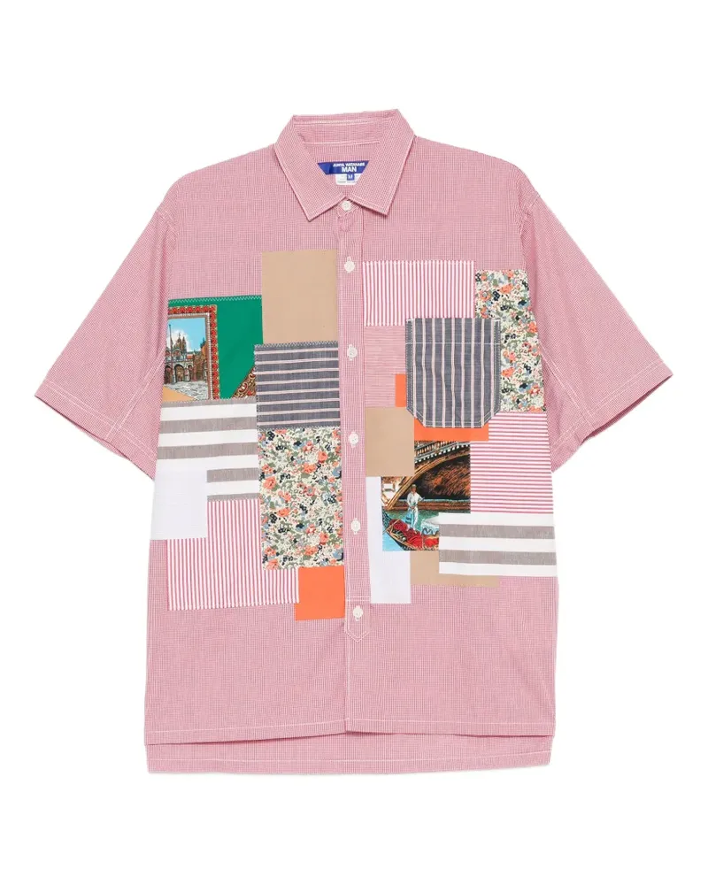 Junya Watanabe Patchwork-Hemd mit Vichy-Karo - Rot Rot