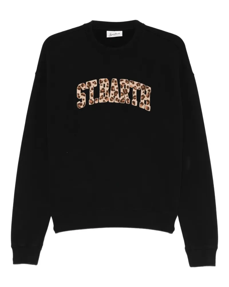 MC2 Saint Barth Stardust W Sweatshirt mit Logo - Schwarz Schwarz