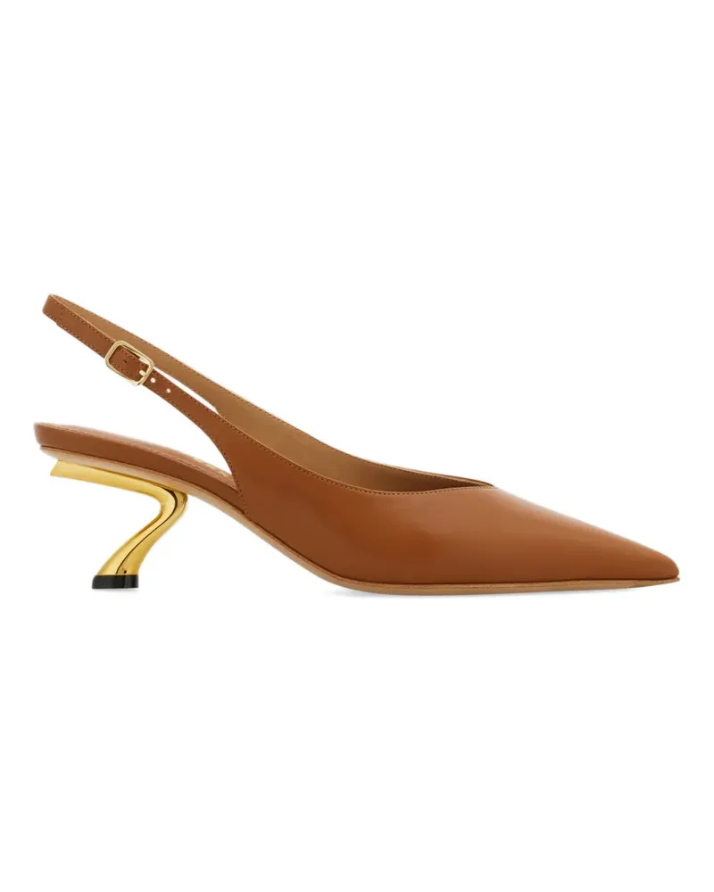 Ferragamo S-shaped heeled slingback - Braun Braun