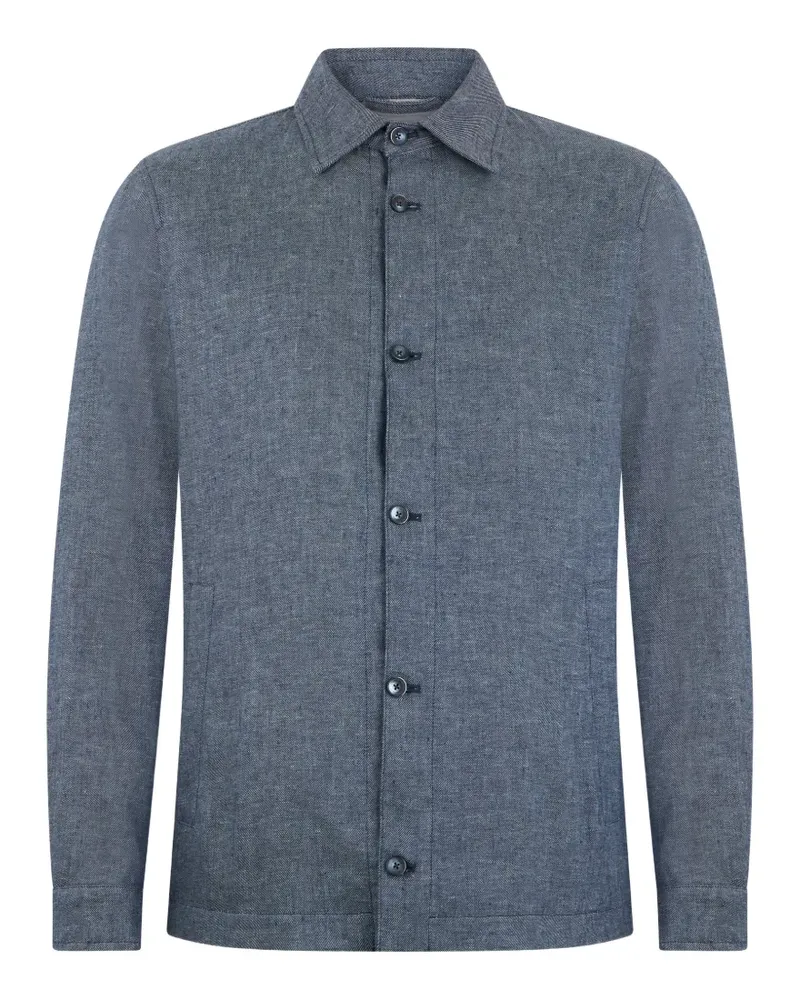Herno button-front shirt jacket - Blau Blau