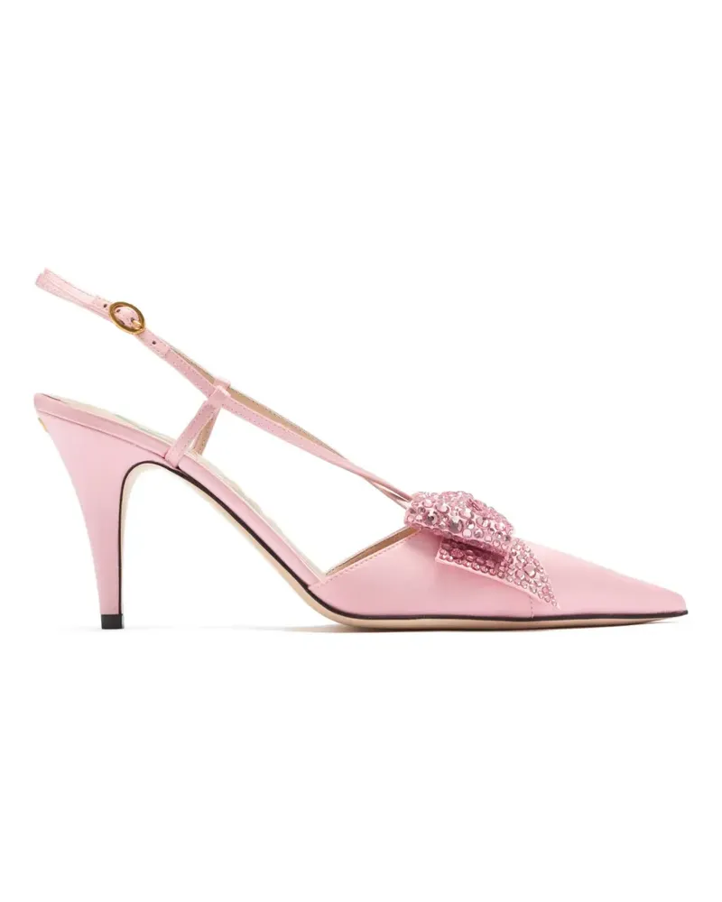 Valentino Garavani crystal-embellished bow pumps - Rosa Rosa