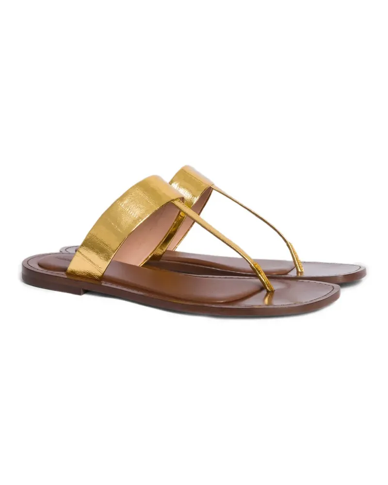Alberta Ferretti Sandalen mit Steg - Gold Gold