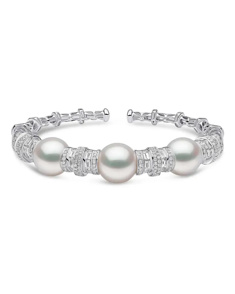 YOKO London Starlight pearl and diamond bangle - Silber Silber