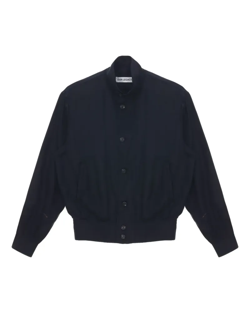 Our Legacy Bomberjacke mit Knopfverschluss - Schwarz Schwarz