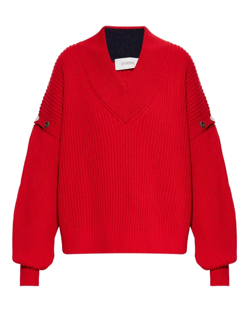 SPORTMAX detachable-sleeves sweater - Rot Rot