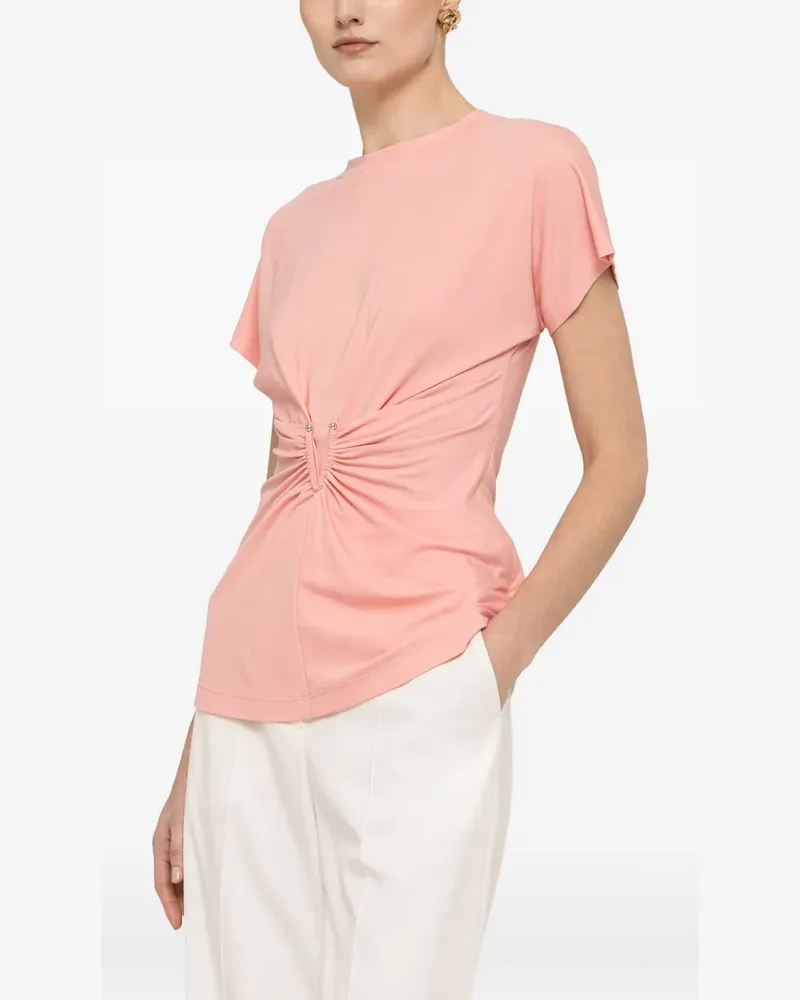 NISSA knot-detail T-shirt - Rosa Rosa