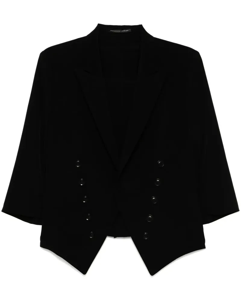 Yohji Yamamoto Einreihiges Sakko - Schwarz Schwarz