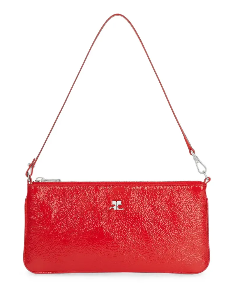 Courrèges Beutel mit Logo-Schild und Reißverschluss - Rot Rot