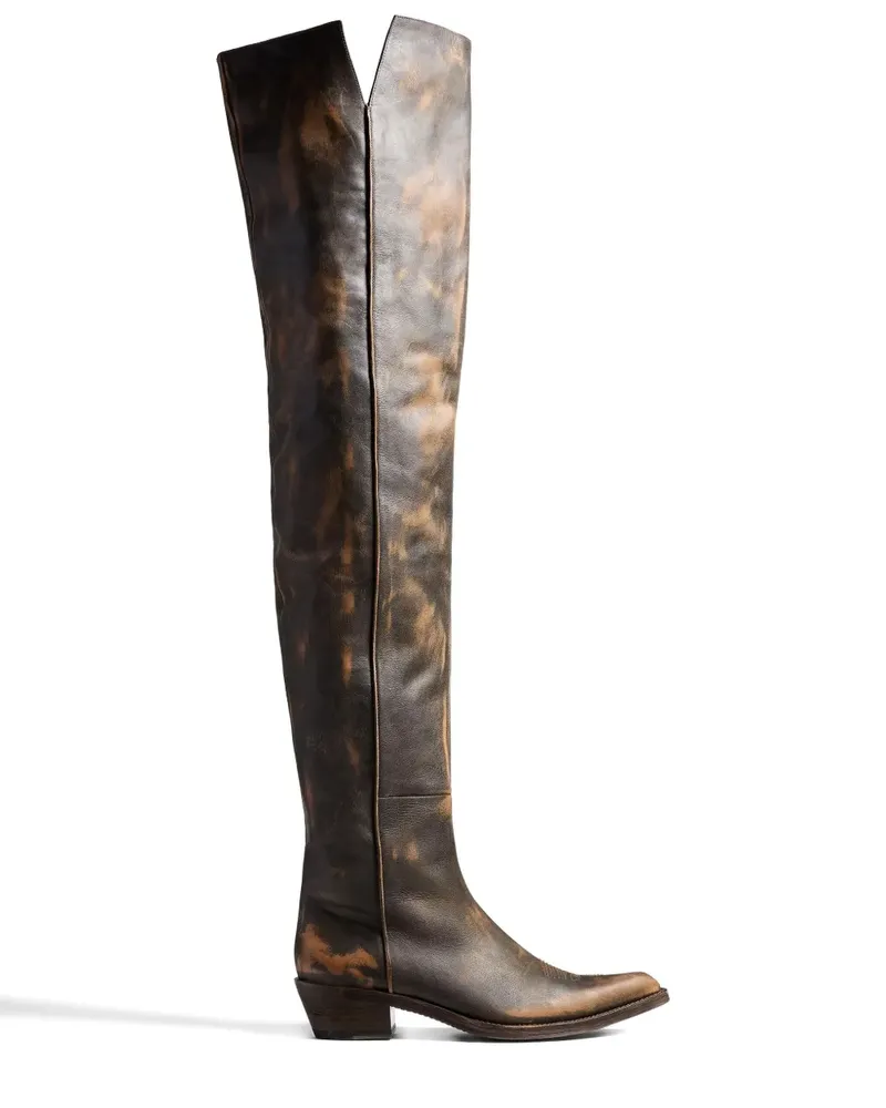 KHAITE Clive Overknee-Boots - Braun Braun