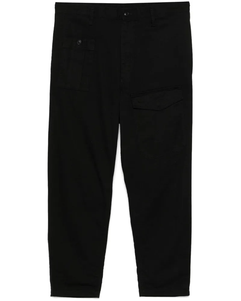 Yohji Yamamoto Hose mit Tapered-Bein - Schwarz Schwarz