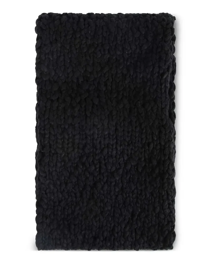Yohji Yamamoto Gestrickter Rundschal - Schwarz Schwarz