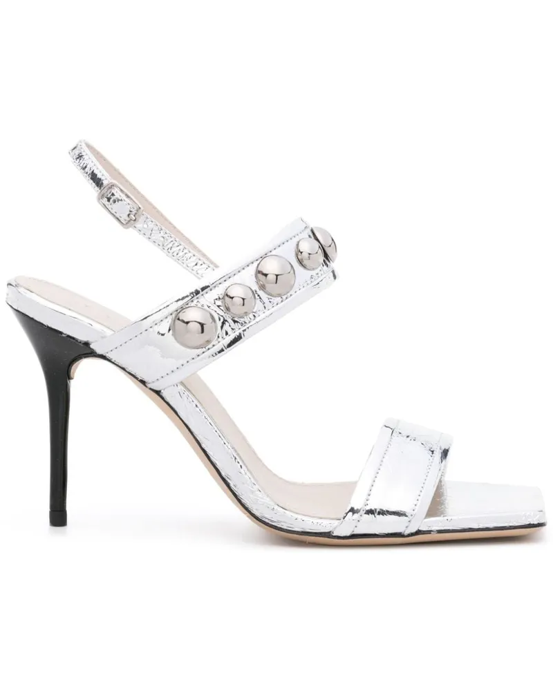 IRO Sandalen mit Nieten 95mm - Silber Silber