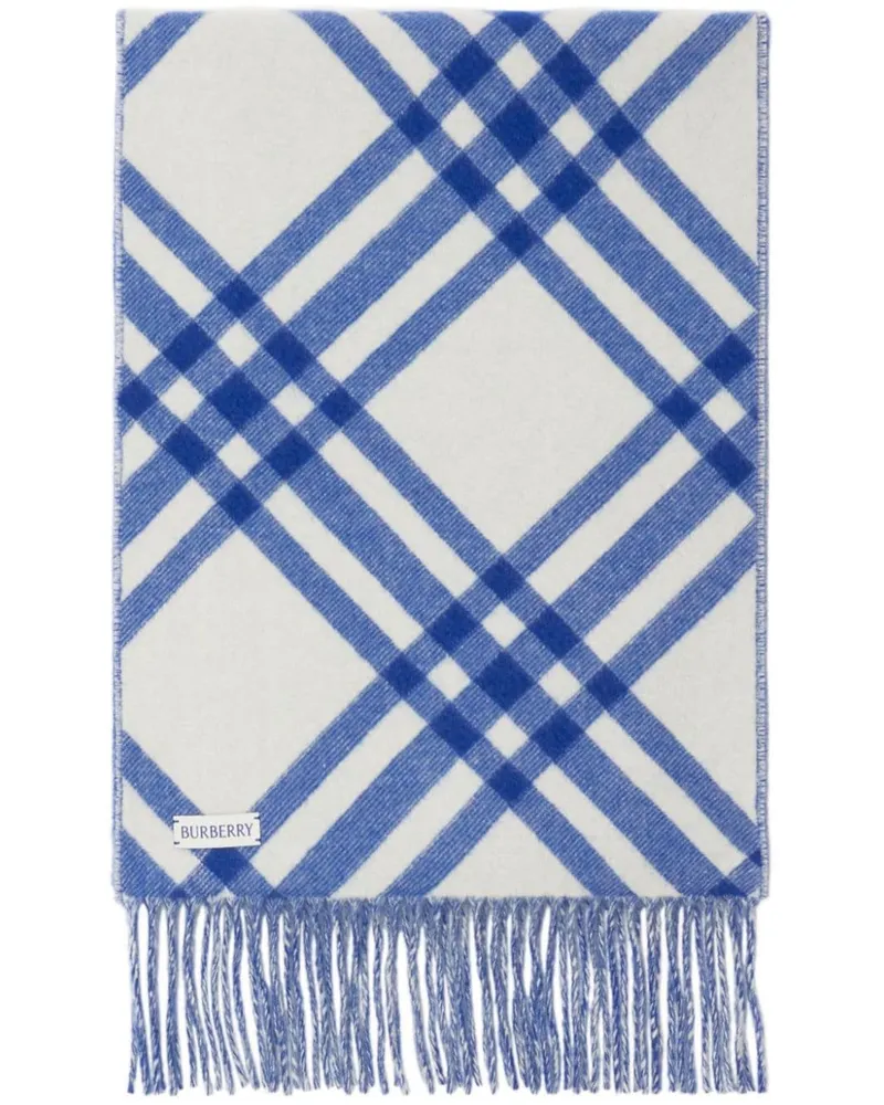 Burberry Karierter Kaschmirschal - Blau Blau