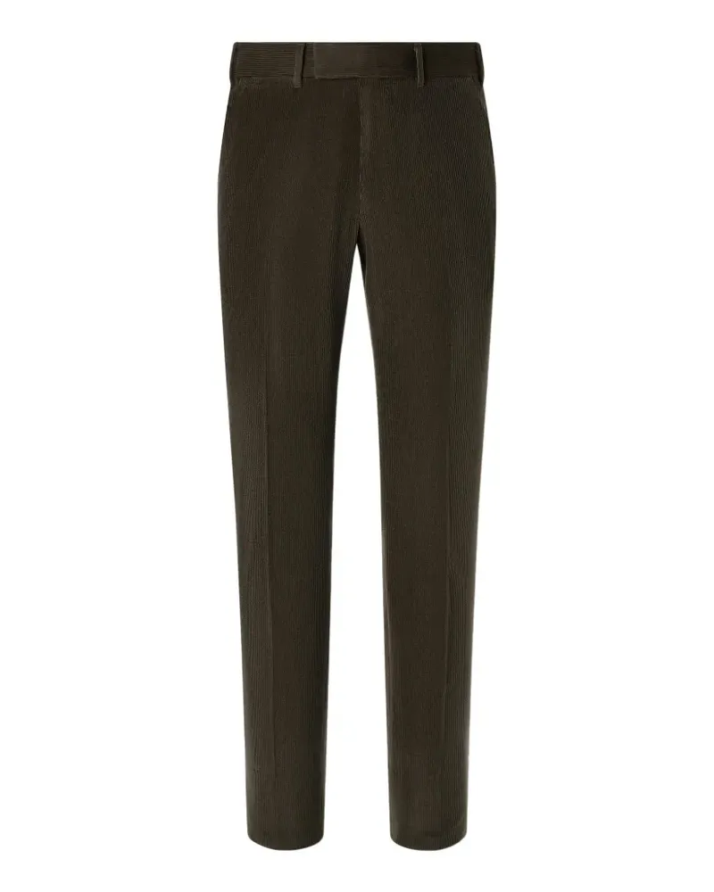 Ermenegildo Zegna Dunkle olivgrüne Royal Cordhose Grün
