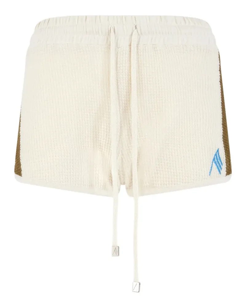 ATTICO Gestreifte Shorts mit Monogramm - Nude Nude